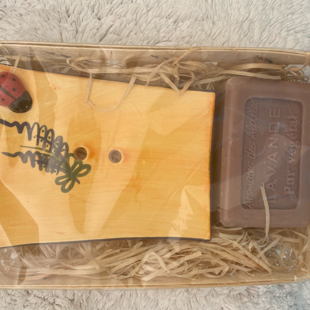 NWOT Soap & Dish Gift Basket